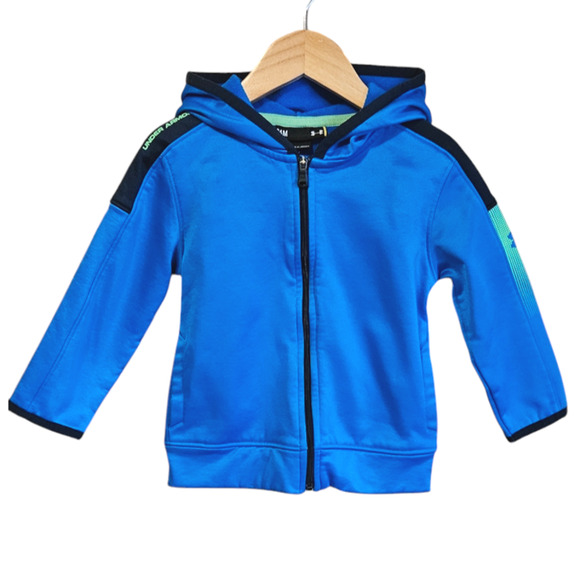 Under Armour Toddler Full Zip Sweatshirt Blue Boy's Size 24 Months - Picture 1 of 7